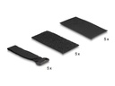 Delock Klettpad mit Klett-Kabelbinder Set 10 Stück