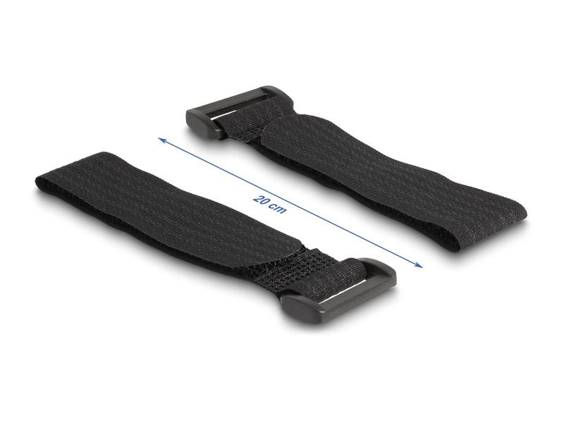 Delock Klettpad mit Klett-Kabelbinder Set 10 Stück