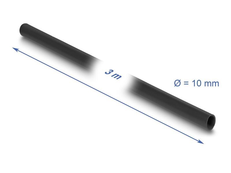 Delock PVC Isolierschlauch 3 m x 10 mm Schwarz