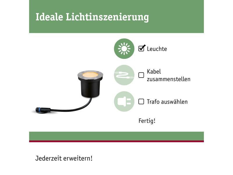 Paulmann Gartenspot Plug &amp; Shine, Einzelleuchte, 4.5W, 2200K, Schwarz