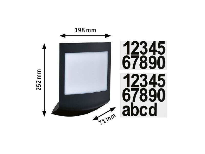 Paulmann Wandleuchte Padea, 3000K, RGBW+, Anthrazit