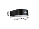 Paulmann Wandleuchte Solar Eileen, 2200K, Schwarz