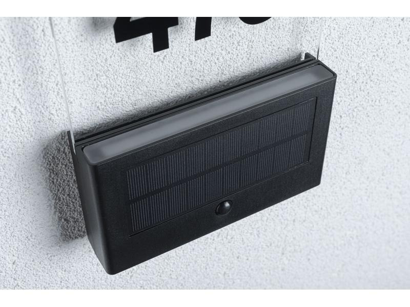 Paulmann Wandleuchte Solar Hausnummer, Neda, 2200K, Anthrazit