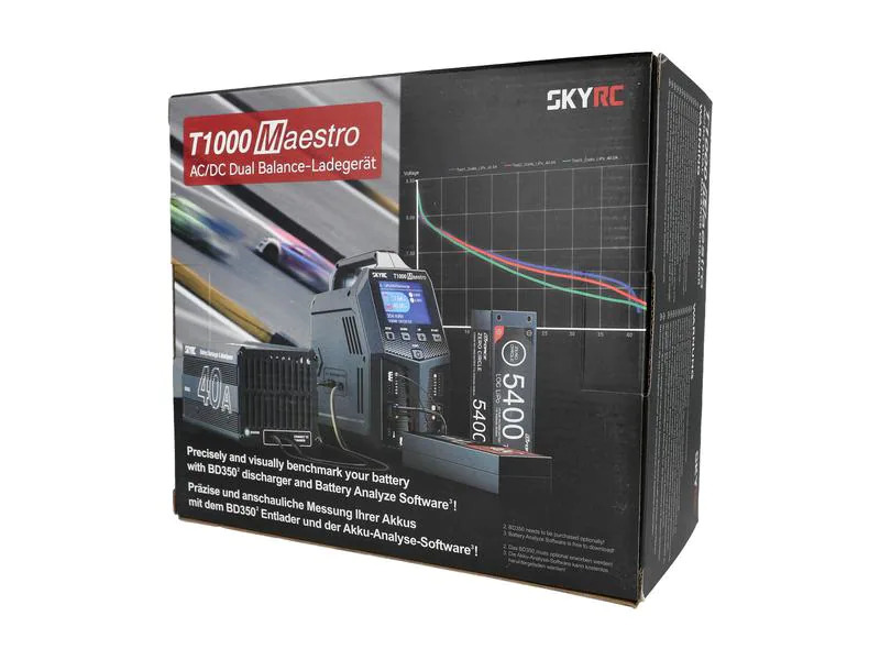 SKYRC Dual-Ladegerät T1000 AC/DC 1-6S, 450 W