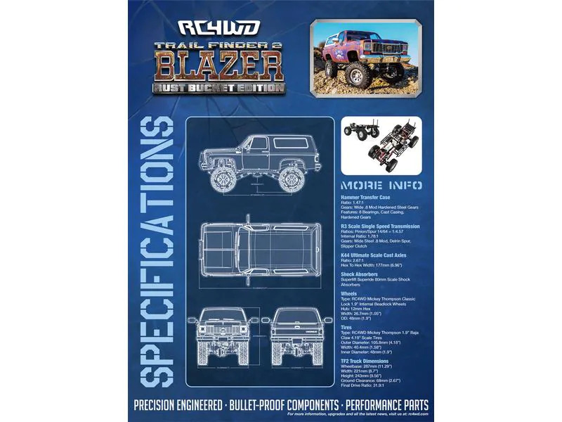 RC4WD Scale Crawler TF2 Chevy Blazer Rust Bucket, 1:10, RTR