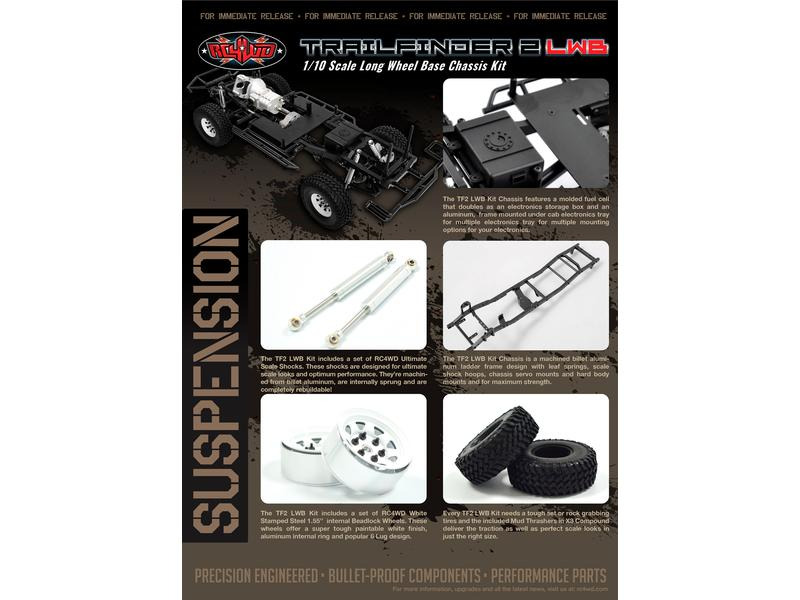 RC4WD Scale Crawler Trail Finder 2 LWB Chassis Kit