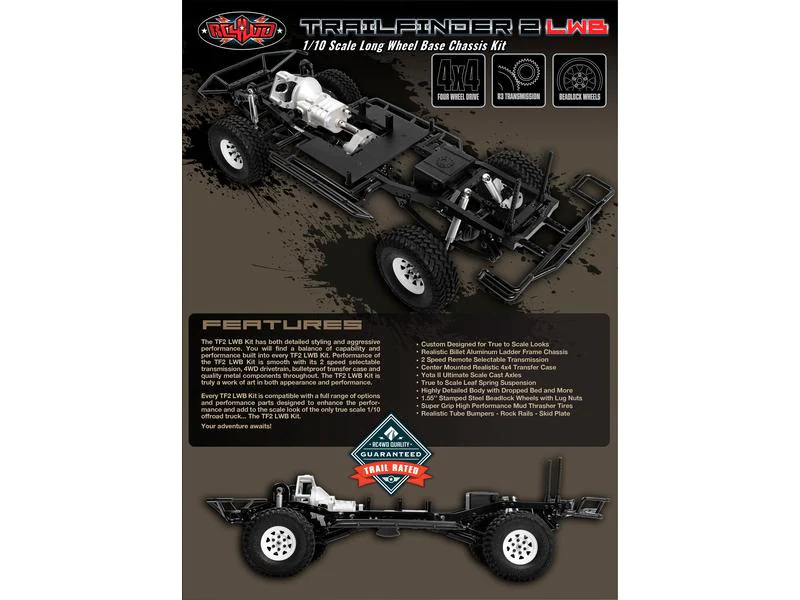 RC4WD Scale Crawler Trail Finder 2 LWB Chassis Kit