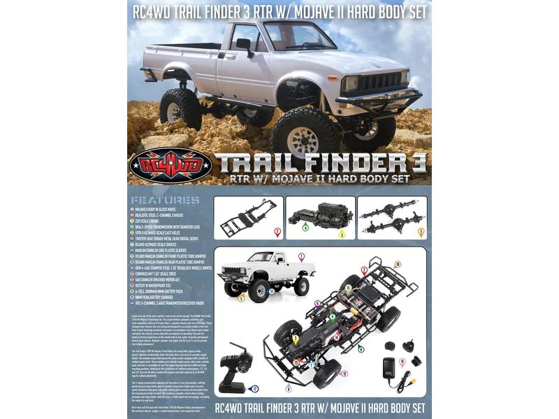 RC4WD Scale Crawler Trail Finder 3 Mojave II 1:10, RTR