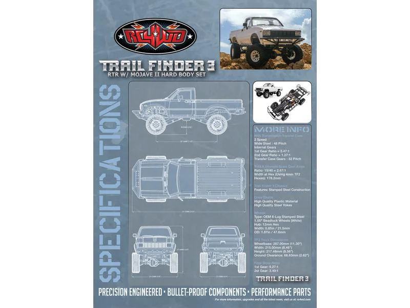 RC4WD Scale Crawler Trail Finder 3 Mojave II 1:10, RTR