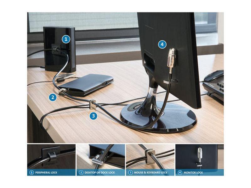 Kensington Sicherheitsschloss Desktop &amp; Peripheriegeräte Kit 2.0