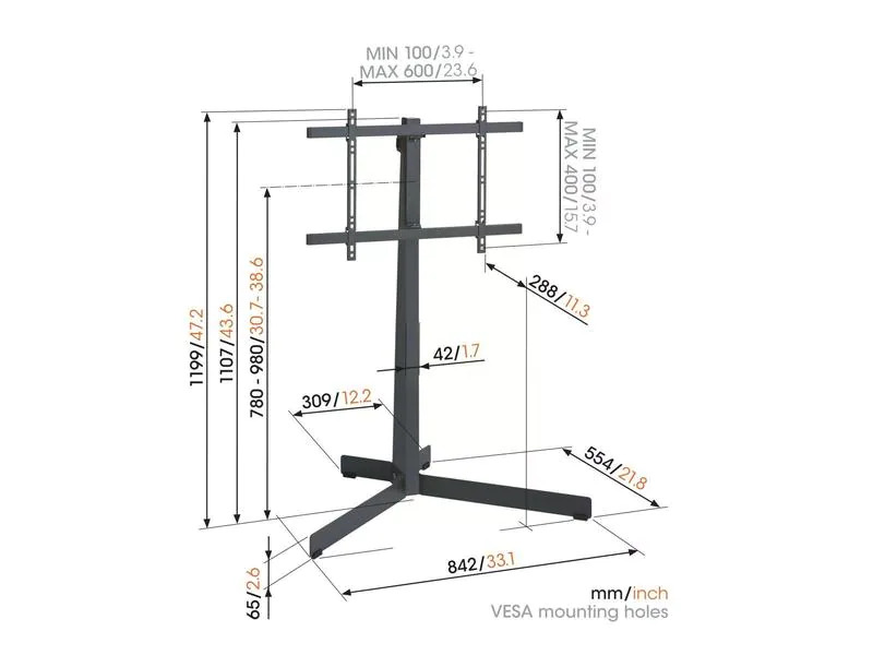 Vogel's Standfuss TVS 3690 Schwarz