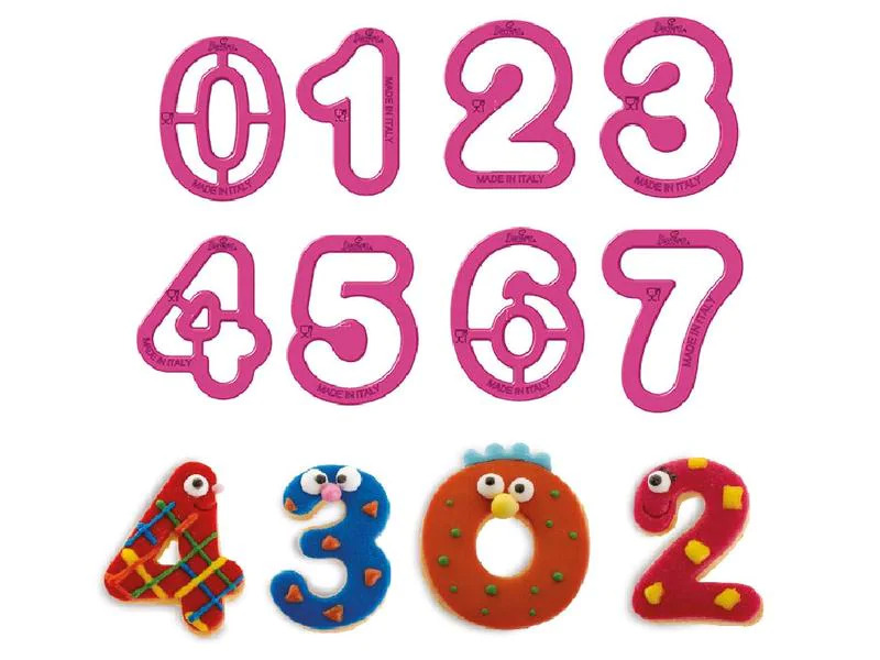 Decora Guetzli-Ausstecher-Set 9 Stück, Zahlen