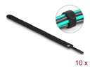 Delock Klettkabelbinder Schwarz 200 mm x 12 mm, 10 Stück