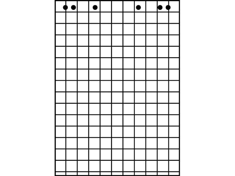 Landré Flipchart Block 68 x 98 cm, kariert, Weiss