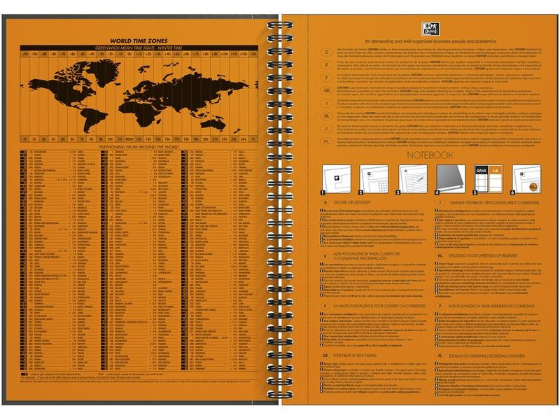 Oxford Notizbuch B5, kariert, Grau