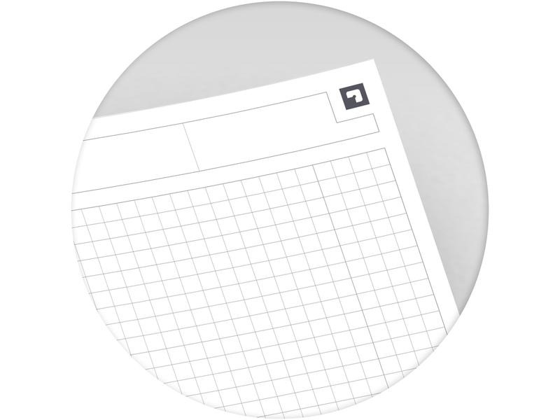 Oxford Notizbuch B5, kariert, Grau