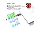Club 3D USB 3.1-Kabel USB C - USB C 0.8 m, 10Gbps 4K60Hz PD 100W