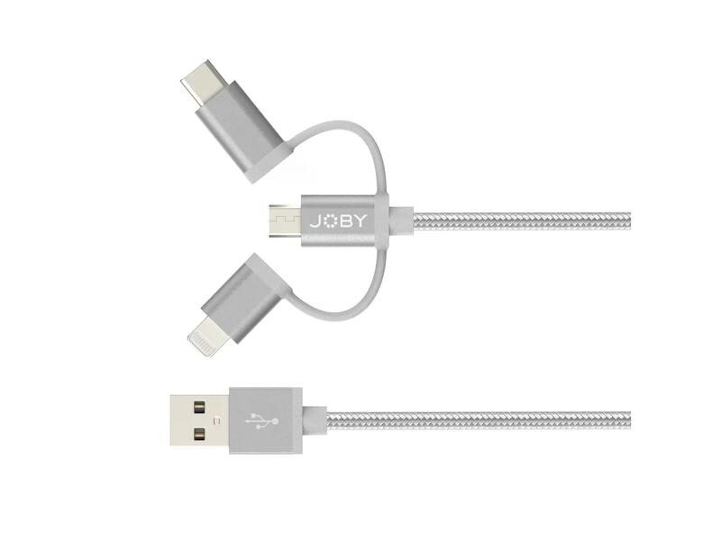 Joby USB 2.0-Kabel USB A - Lightning/Micro-USB A/USB C 1.2 m