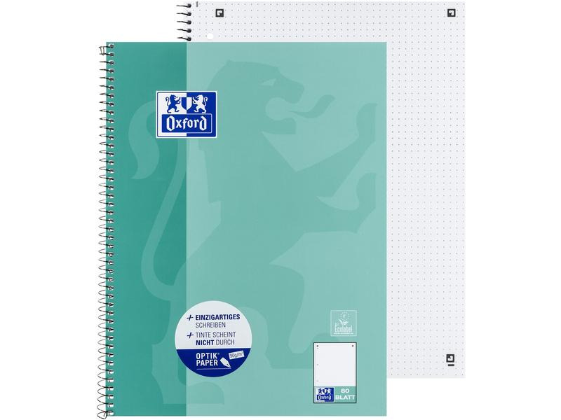 Oxford Notizbuch Collegeblock A4+, Mint