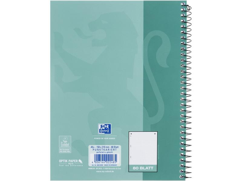 Oxford Notizbuch Collegeblock A5+, Mint