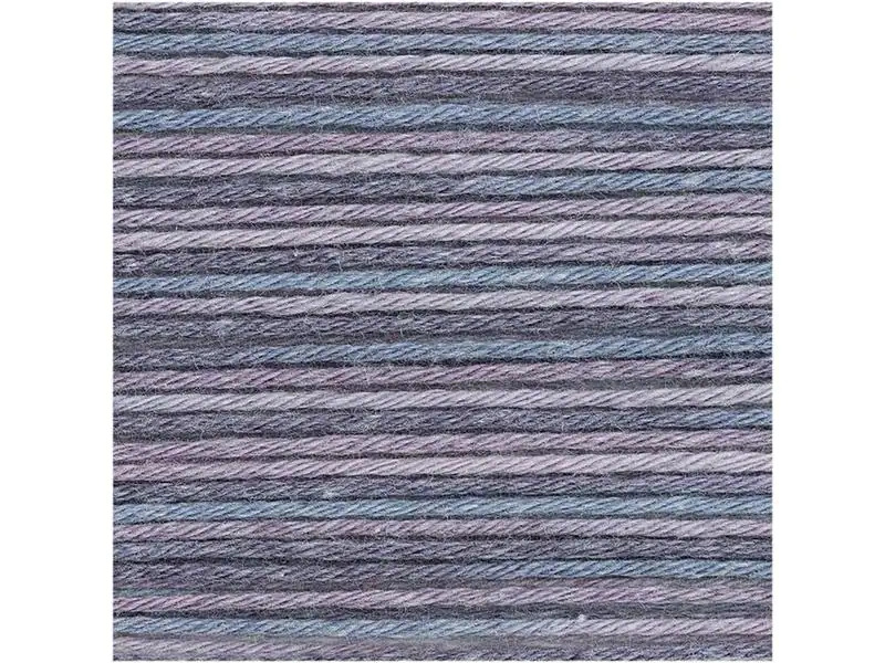 Rico Design Wolle Baby Cotton Soft Print 50 g, Blau; Lila
