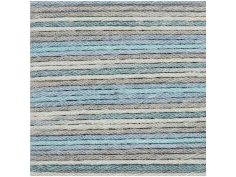 Rico Design Wolle Baby Cotton Soft Print 50 g, Grau; Türkis