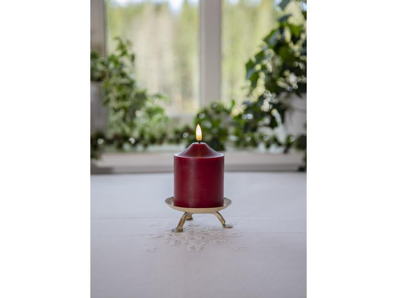 Star Trading LED-Kerze Pillar Flamme, 12 cm, Rot