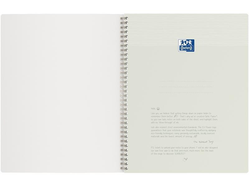 Oxford Notizbuch A4+, liniert, Hellgrau