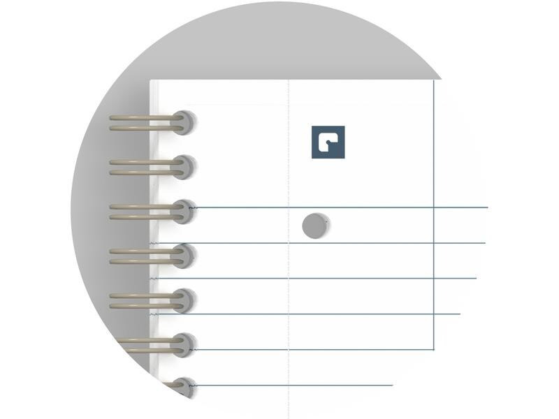 Oxford Notizbuch A4+, liniert, Hellgrau