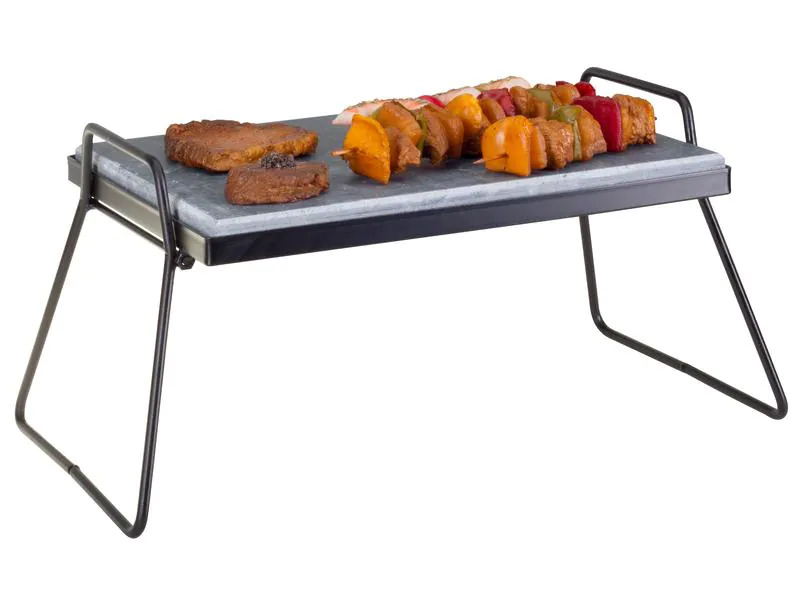 Nouvel Grillstein mit Tragegestell, 60 x 33 x 8 cm