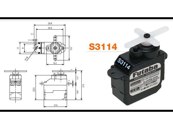 Futaba Servo S3114 Micro Analog