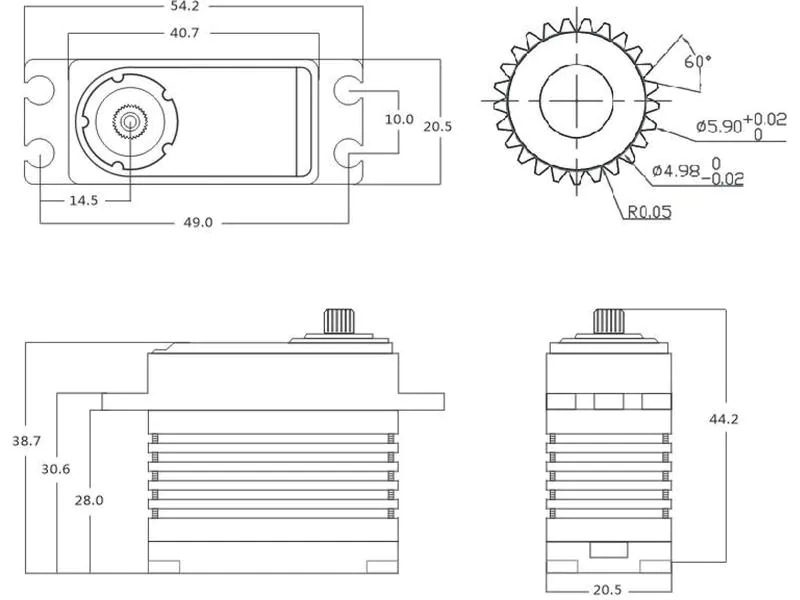 PowerHD Servo A-40CHV, 40 kg Digital HV