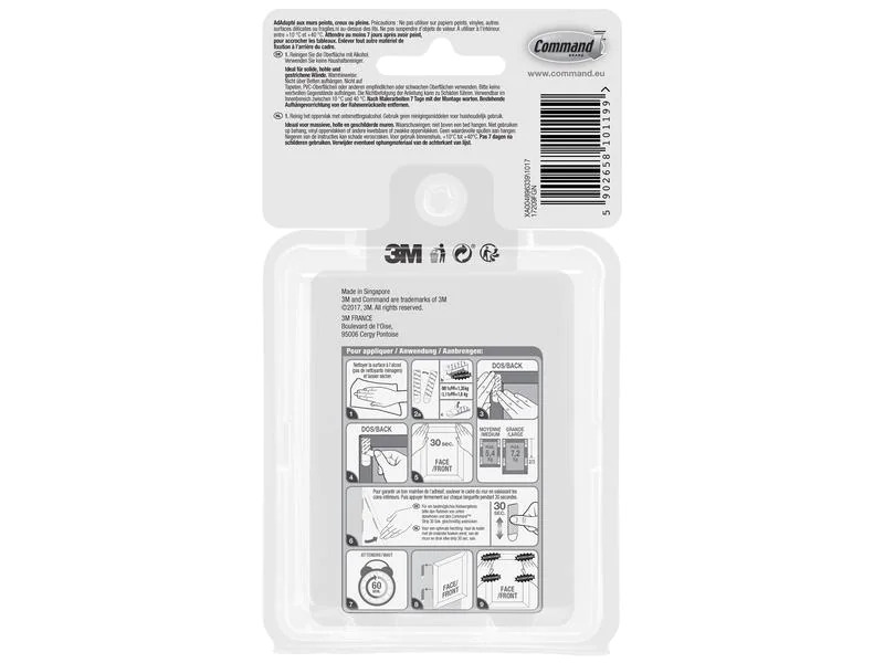 Command Klebepad Command L 8 Stück, M 4 Stück, Weiss