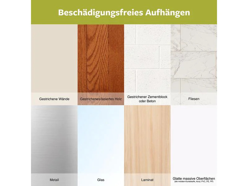 Command Klebepad Command L 8 Stück, M 4 Stück, Weiss