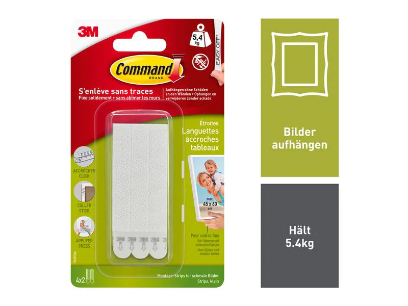 Command Klebepad Command M Schmal, 5.4 kg, Weiss