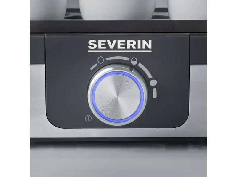 Severin Eierkocher EK 3163, Schwarz/Silber