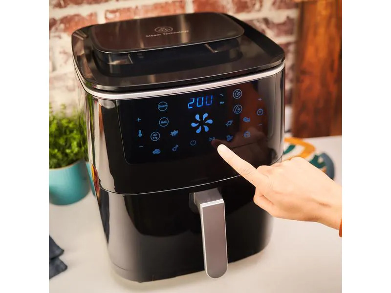 Tefal Heissluft-Fritteuse Easy Fry Grill &amp; Steam 3 in 1, Schwarz