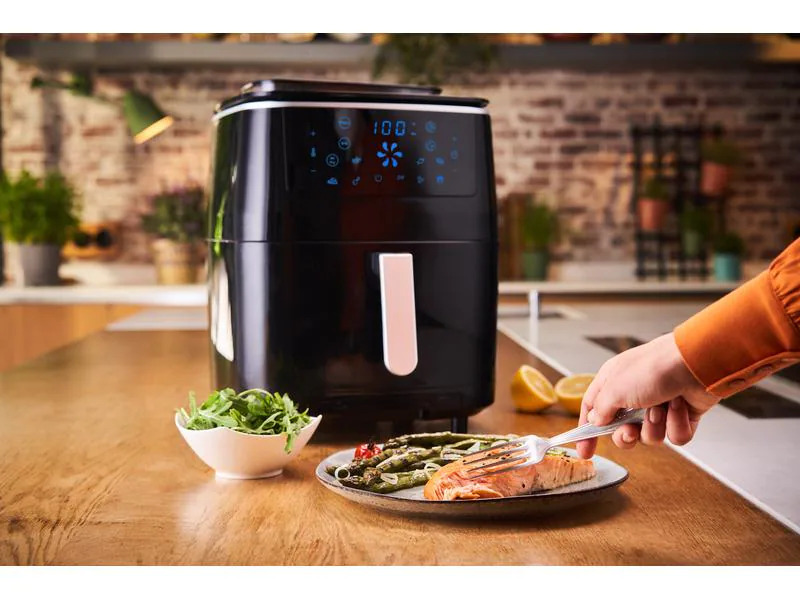 Tefal Heissluft-Fritteuse Easy Fry Grill &amp; Steam 3 in 1, Schwarz