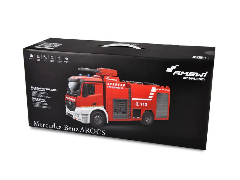 Amewi Mercedes Benz Arocs Feuerwehr Löschfahrzeug RTR, 1:18