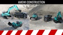 Amewi Kettenbagger G704E Vollmetall Petrol, 1:14, RTR