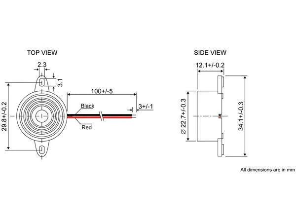 Velleman Summer SV3N, 12V, 88dB 1 Stück