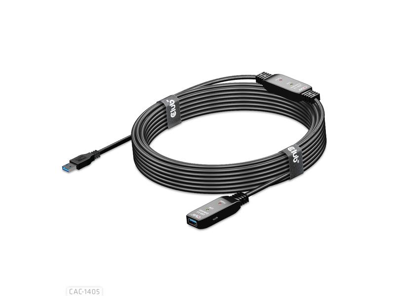 Club 3D USB 3.2 Gen.1-Verlängerungskabel USB-A – USB-A 10 m Schwarz