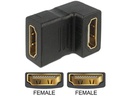 Delock Adapter 90° unten gewinkelt HDMI - HDMI