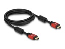 Delock Kabel 4K 30Hz HDMI - HDMI, 2 m, Rot/Schwarz