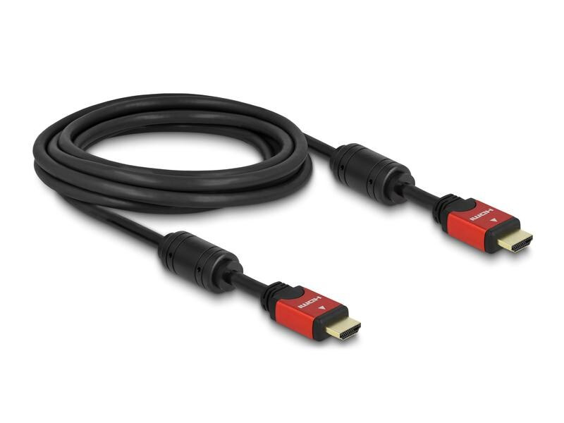 Delock Kabel 4K 30Hz HDMI - HDMI, 3 m, Rot/Schwarz