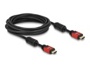 Delock Kabel 4K 30Hz HDMI - HDMI, 5 m, Rot/Schwarz