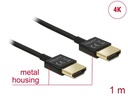Delock Kabel 4K 60Hz HDMI - HDMI, 1 m, Schwarz