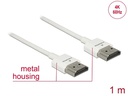 Delock Kabel 4K 60Hz HDMI - HDMI, 1 m, Weiss