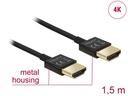 Delock Kabel 4K 60Hz HDMI - HDMI, 1.5 m, Schwarz