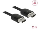 Delock Kabel 4K 60Hz HDMI - HDMI, 2 m, Schwarz
